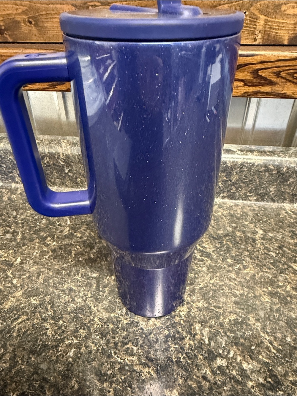 HydroJug Sparkle Deep Blue Insulated Travel Mug with Handle 40oz - Picture 4 of 6